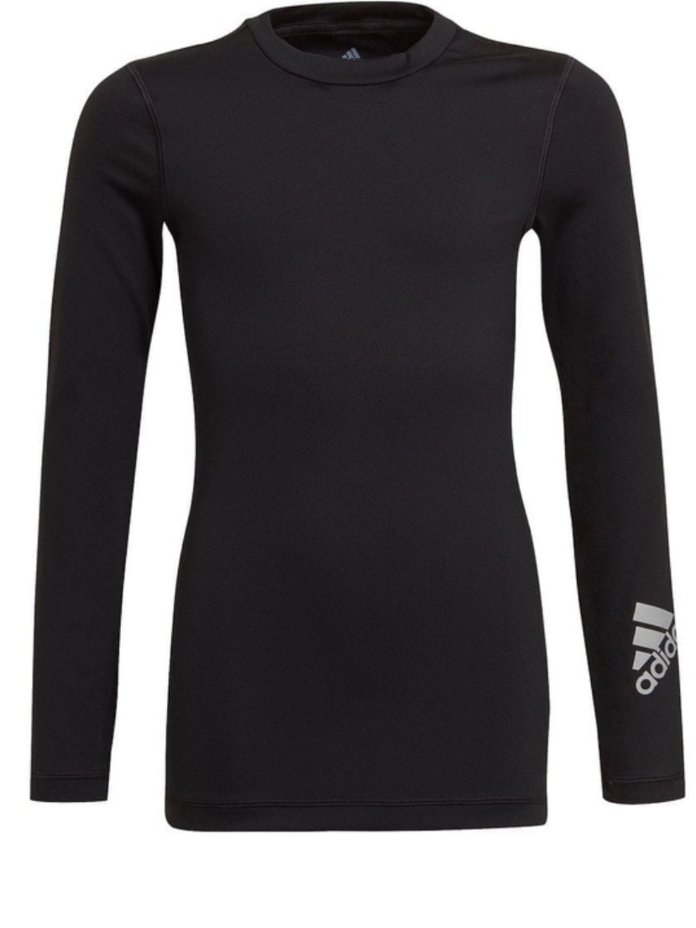 adidas Black Long-Sleeve Kids Performance Tee